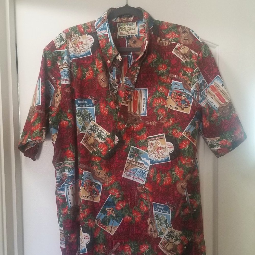 Reyn Spooner LIMITED ISSUE Mele Kalikimaka Christmas Aloha Shirt XL Santa